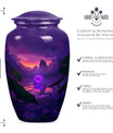 Classic 10 inch Lotus Urn, large memorial urn for human ashes.