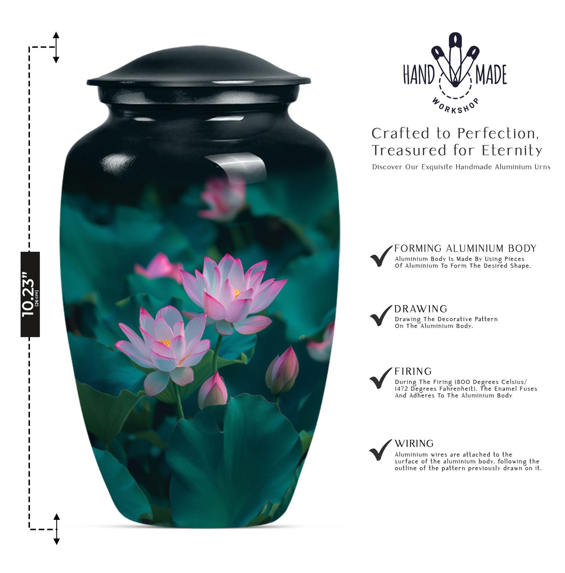 Lotus Urn, durable burial cremation urn 