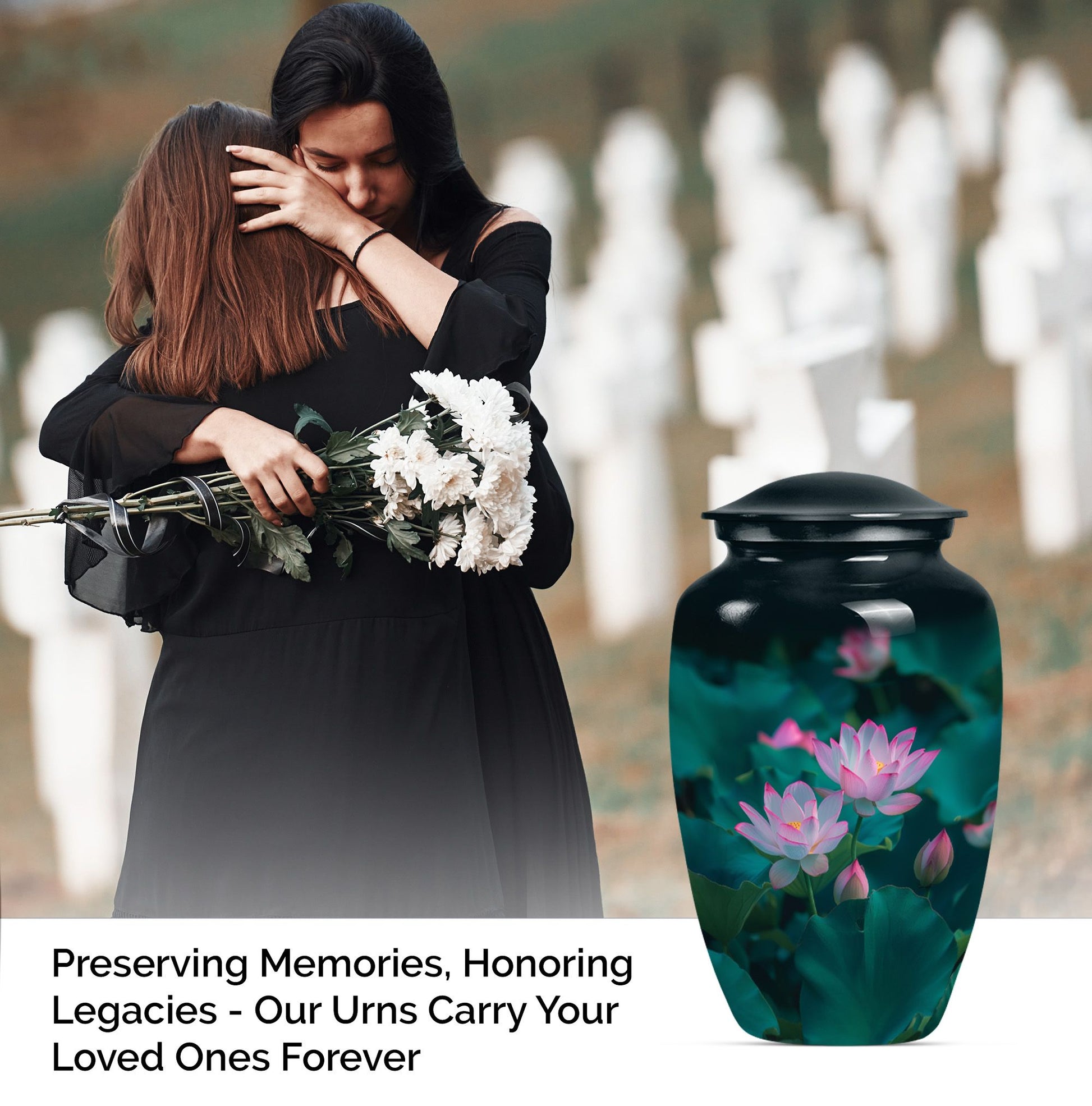 Lotus Urn, durable burial cremation urn 