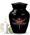 Cosmic Dragonfly Large Urn Funeral, Ashes Cremation Urn