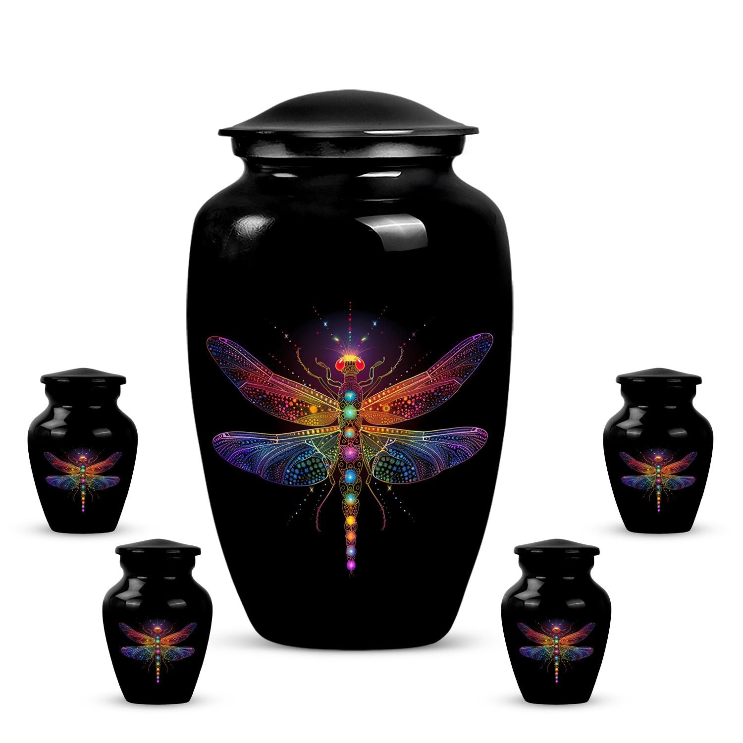 Cosmic dragonfly urn