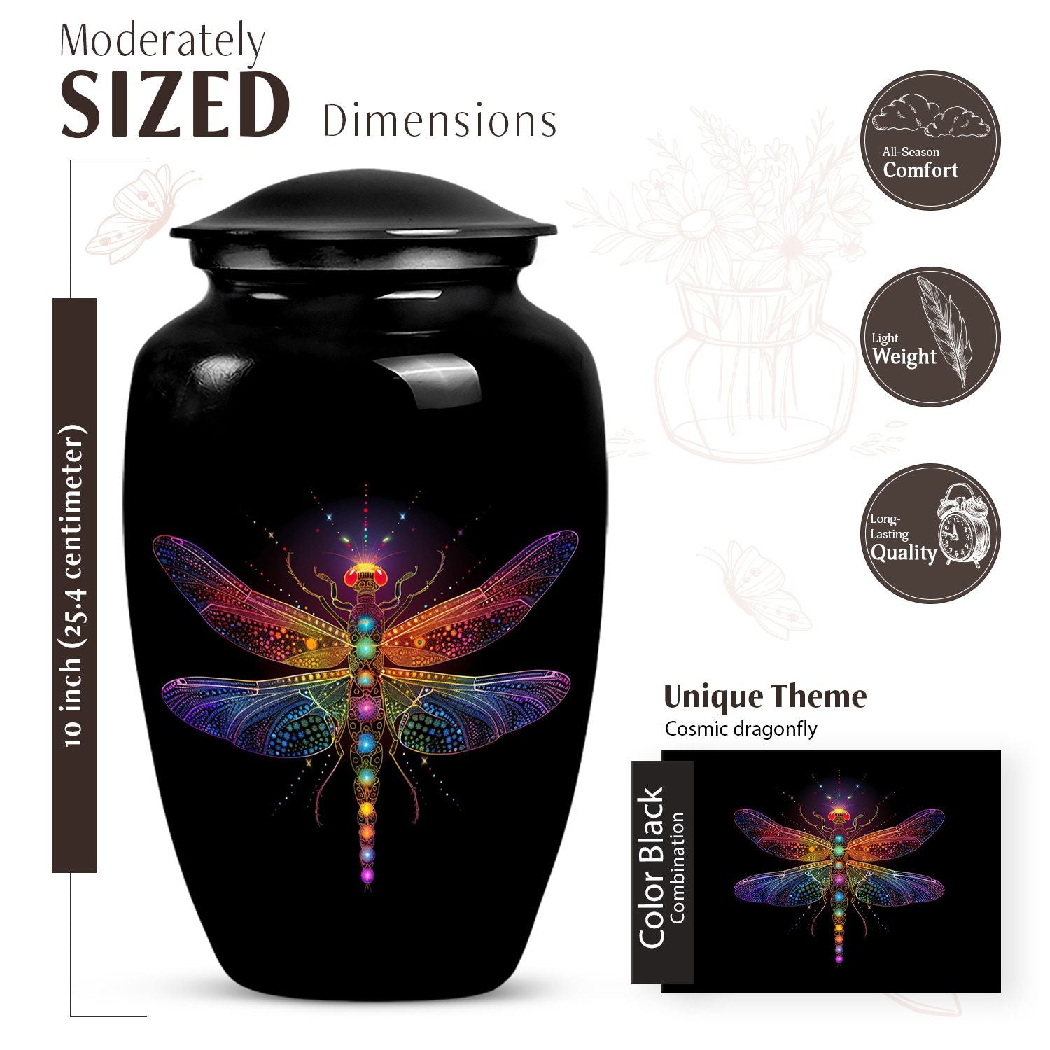 Cosmic dragonfly urn