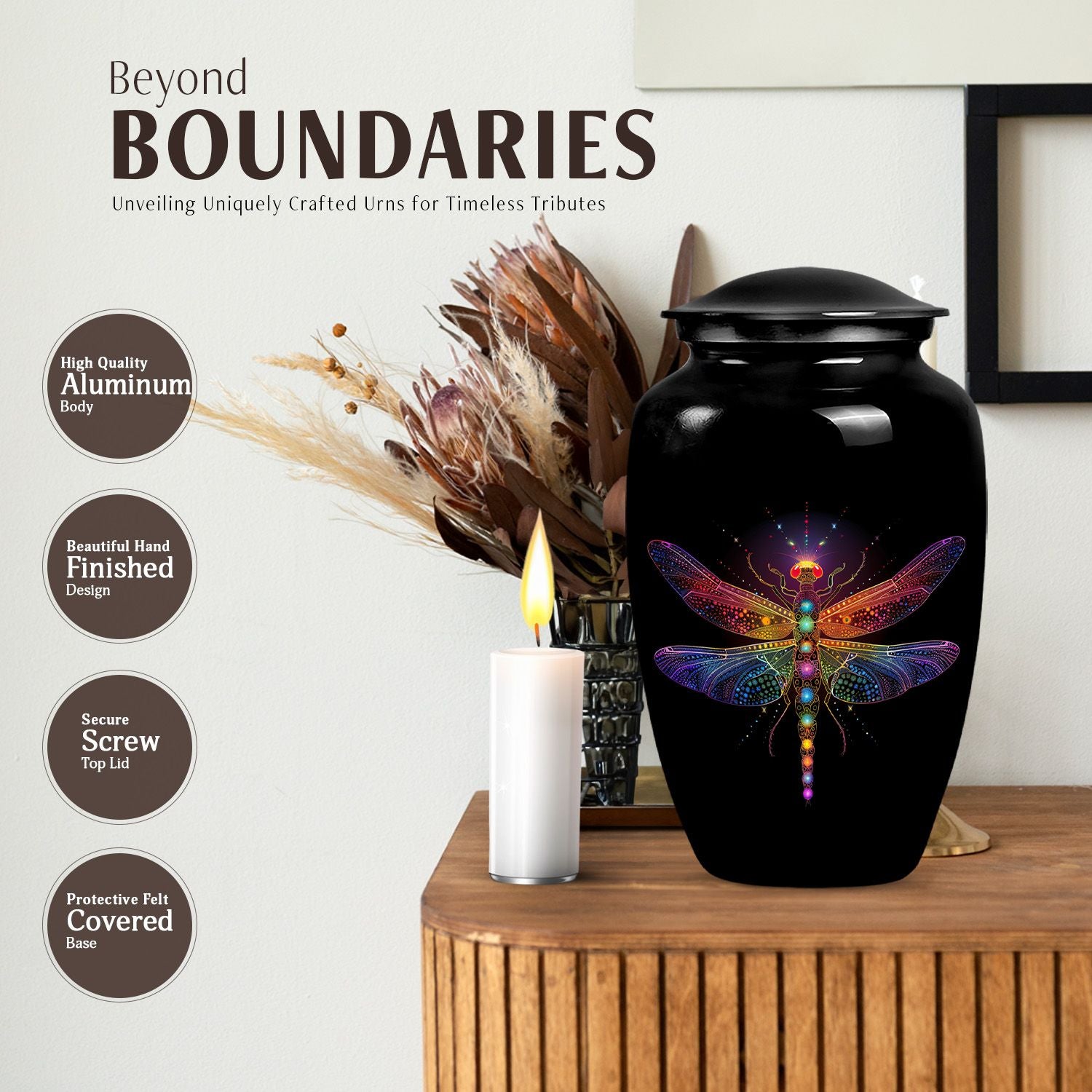 Cosmic dragonfly urn