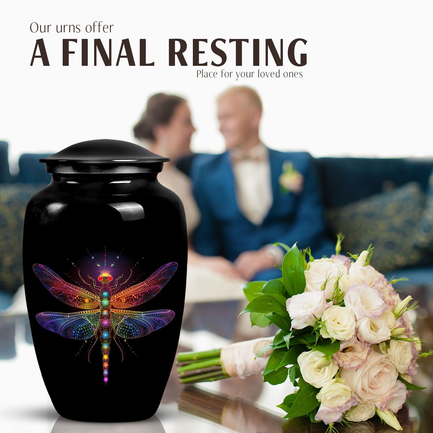 Cosmic dragonfly urn