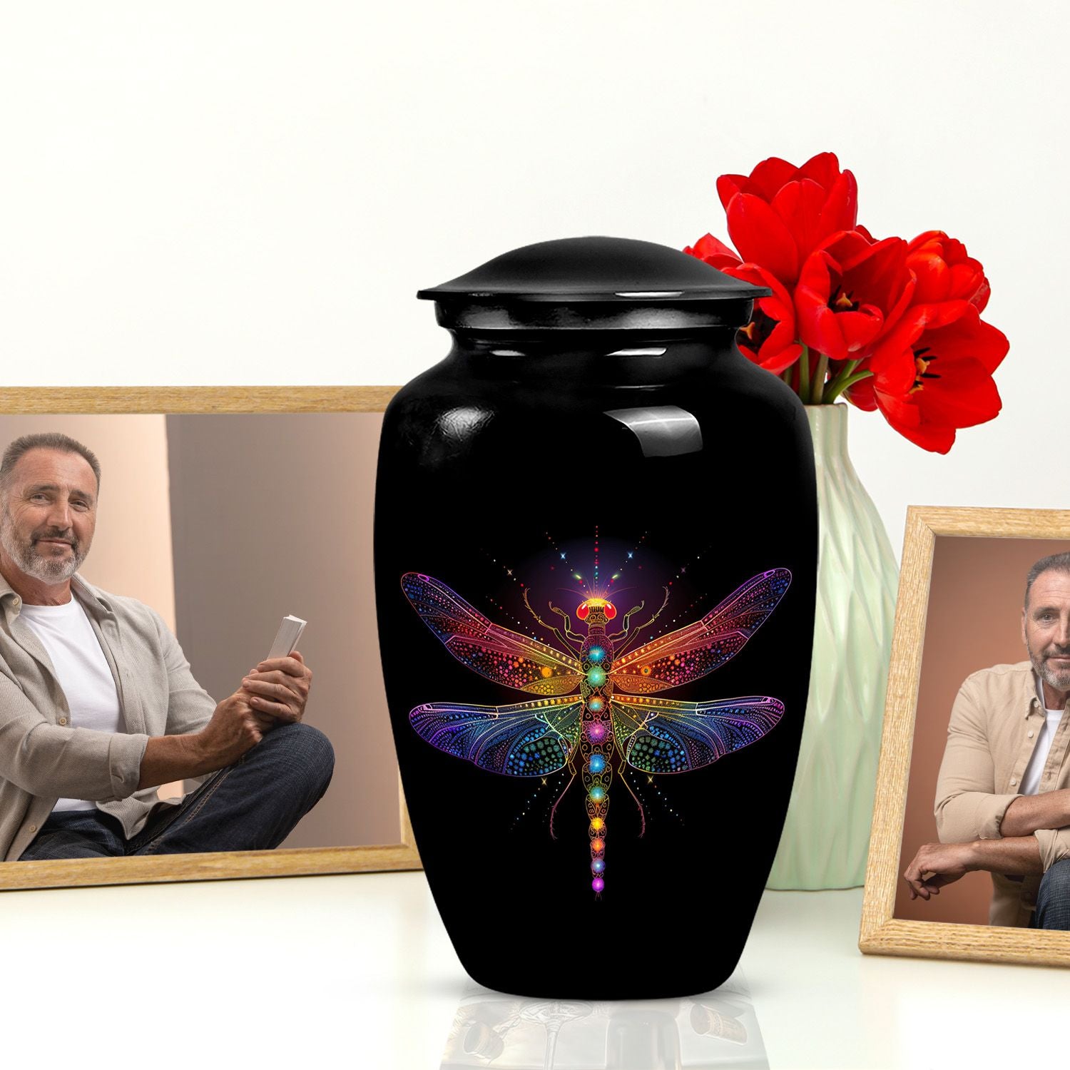 Cosmic dragonfly urn