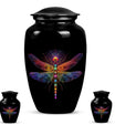 Cosmic Dragonfly Large Urn Funeral, Ashes Cremation Urn
