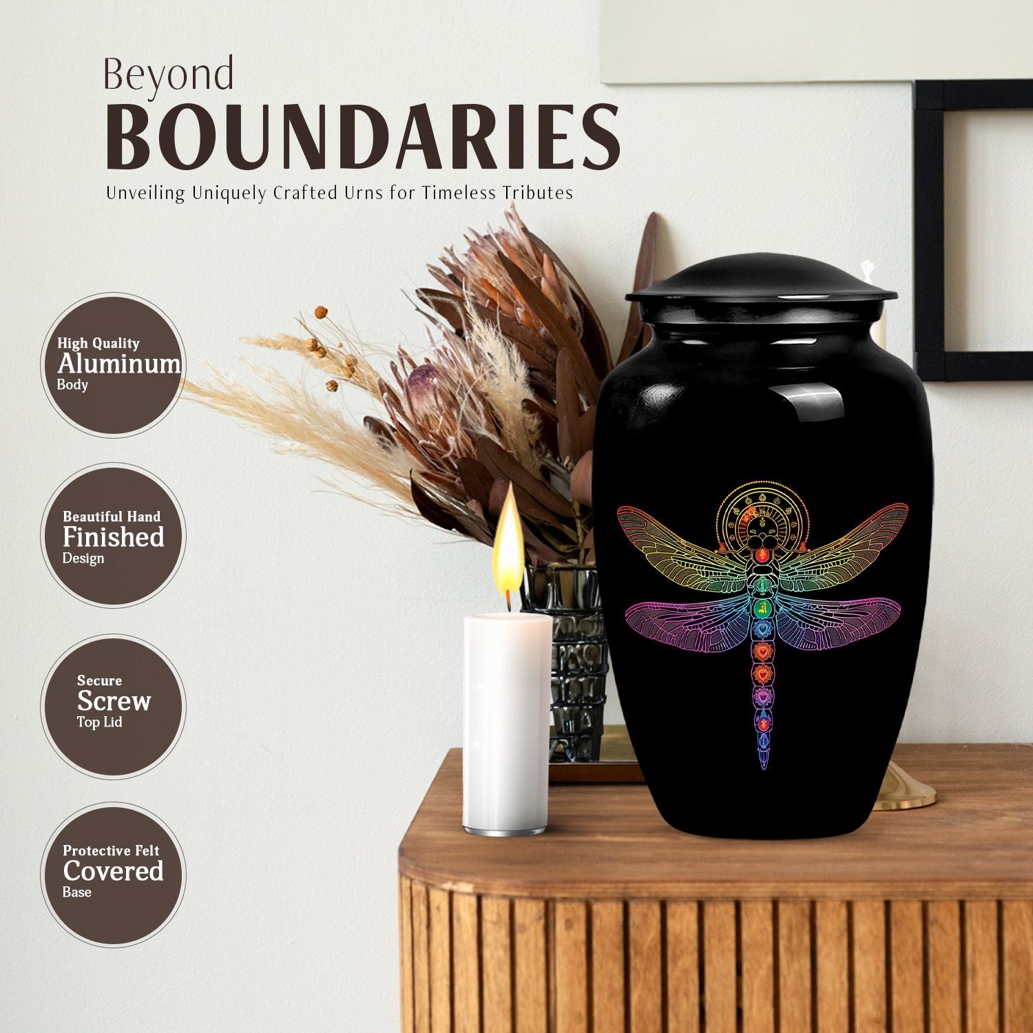  cosmic dragonfly urn.