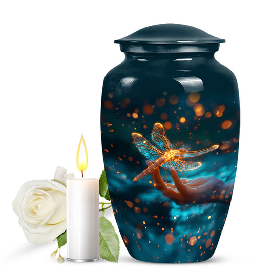 Classic 10 Inch Cosmic Dragonfly Urn.