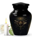 Cosmic Dragonfly Memorial Urn Funeral, Ashes Cremation Urn