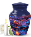 Cosmic dragonfly urn, classic 10-inch funeral decorative urn.