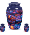 Cosmic dragonfly urn, classic 10-inch funeral decorative urn.