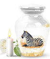 Zebra Double Urns Large Funeral, Ashes Urn For Ashes