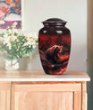 Classic 10-inch aluminium Large Bear Urn for cremation ashes
