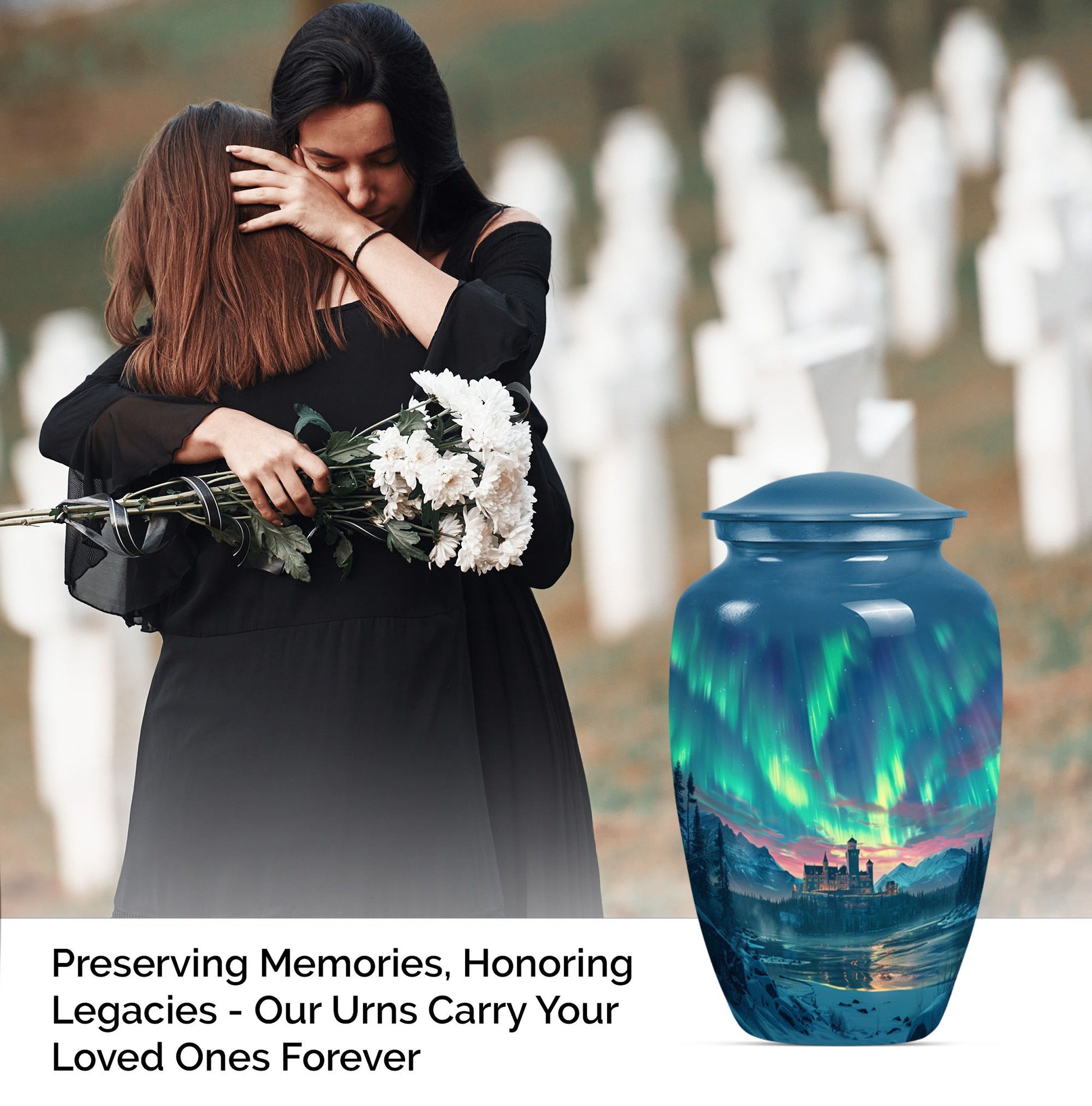 10-inch classic northern lights Urn.