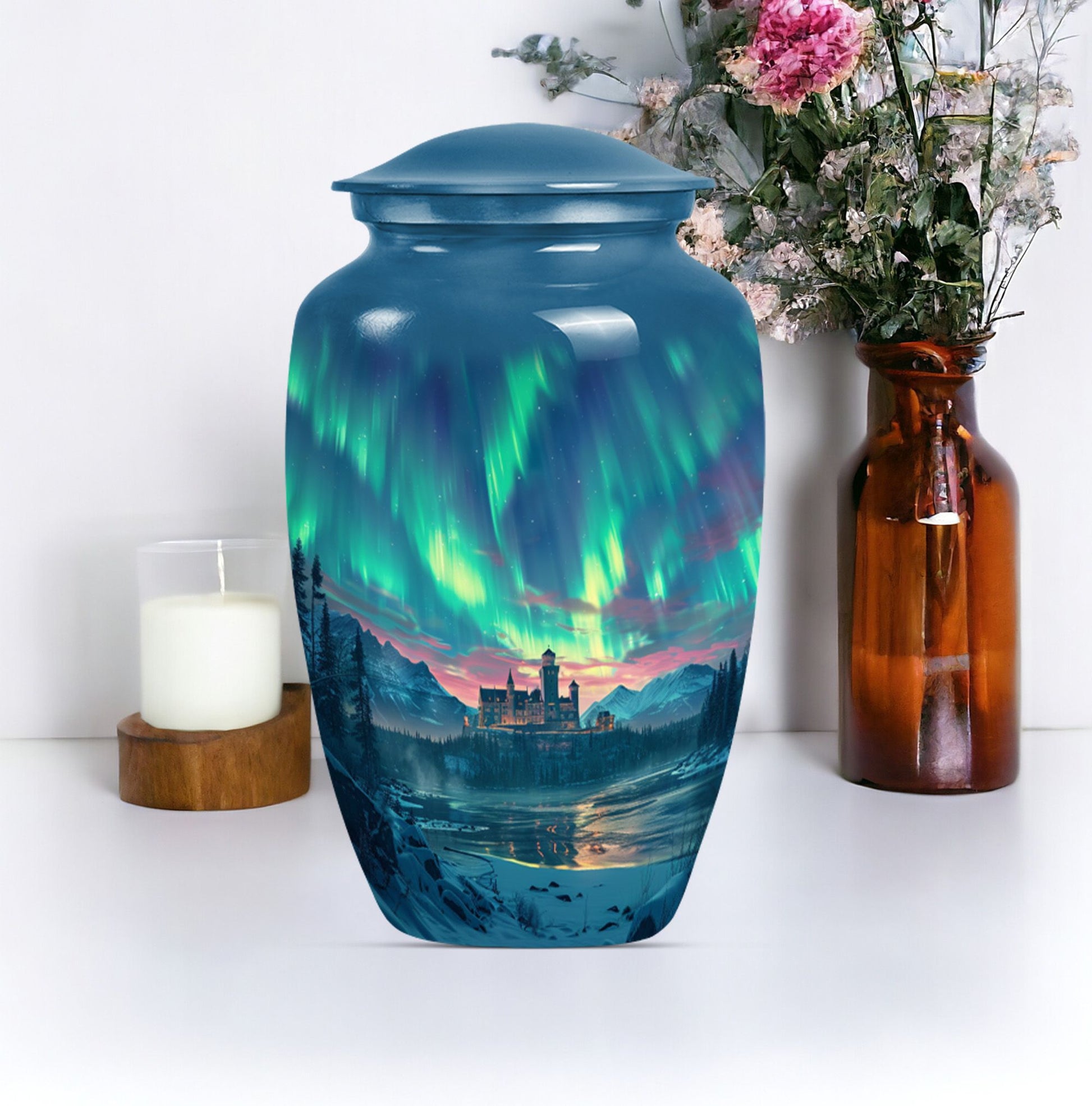 10-inch classic northern lights Urn.