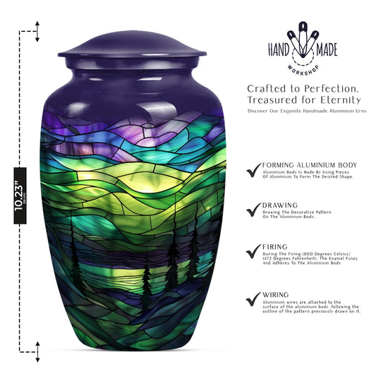 stained glass urn for adult female ashes