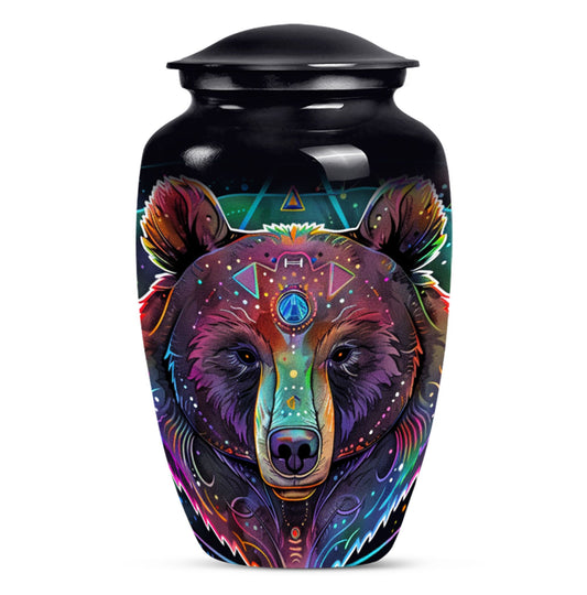 Purple Meadow Bear Urn, 