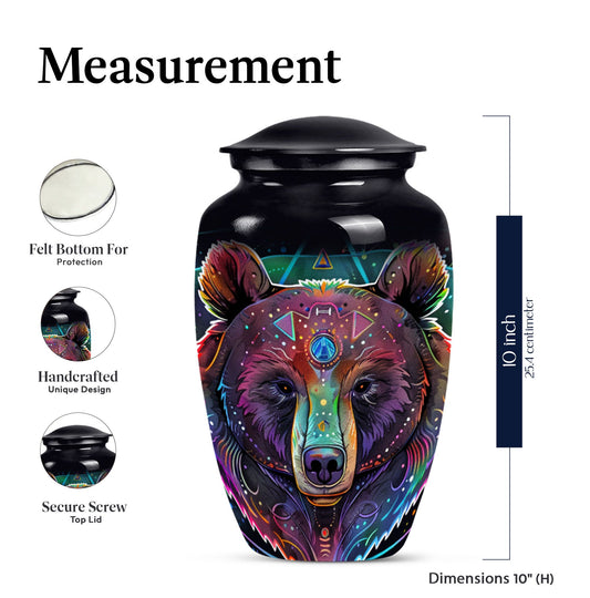 Purple Meadow Bear Urn, 