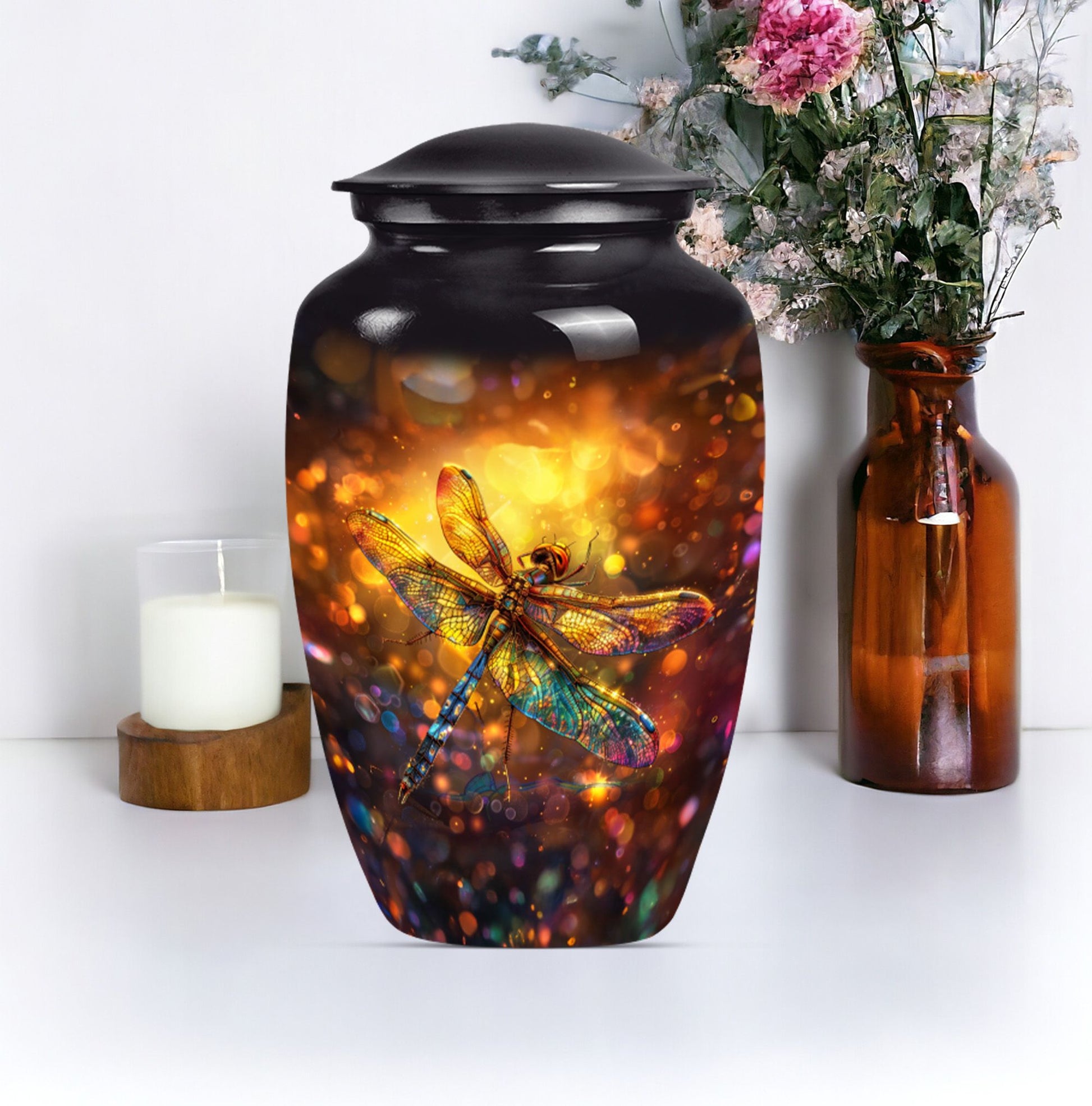 DRAGONFLY urn, large designed Memorial urn 