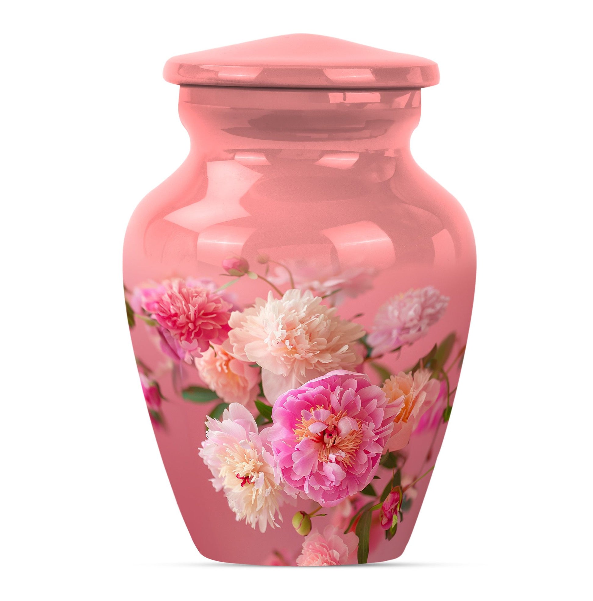 purple meadow themed flower memorial adult urn 