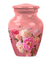 purple meadow themed flower memorial adult urn 