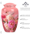 purple meadow themed flower memorial adult urn 