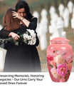 purple meadow themed flower memorial adult urn 