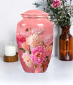 purple meadow themed flower memorial adult urn 