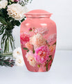 purple meadow themed flower memorial adult urn 