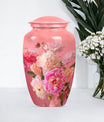 purple meadow themed flower memorial adult urn 