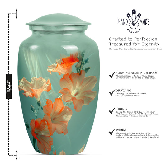 Purple Meadow themed classic Flower Urn.