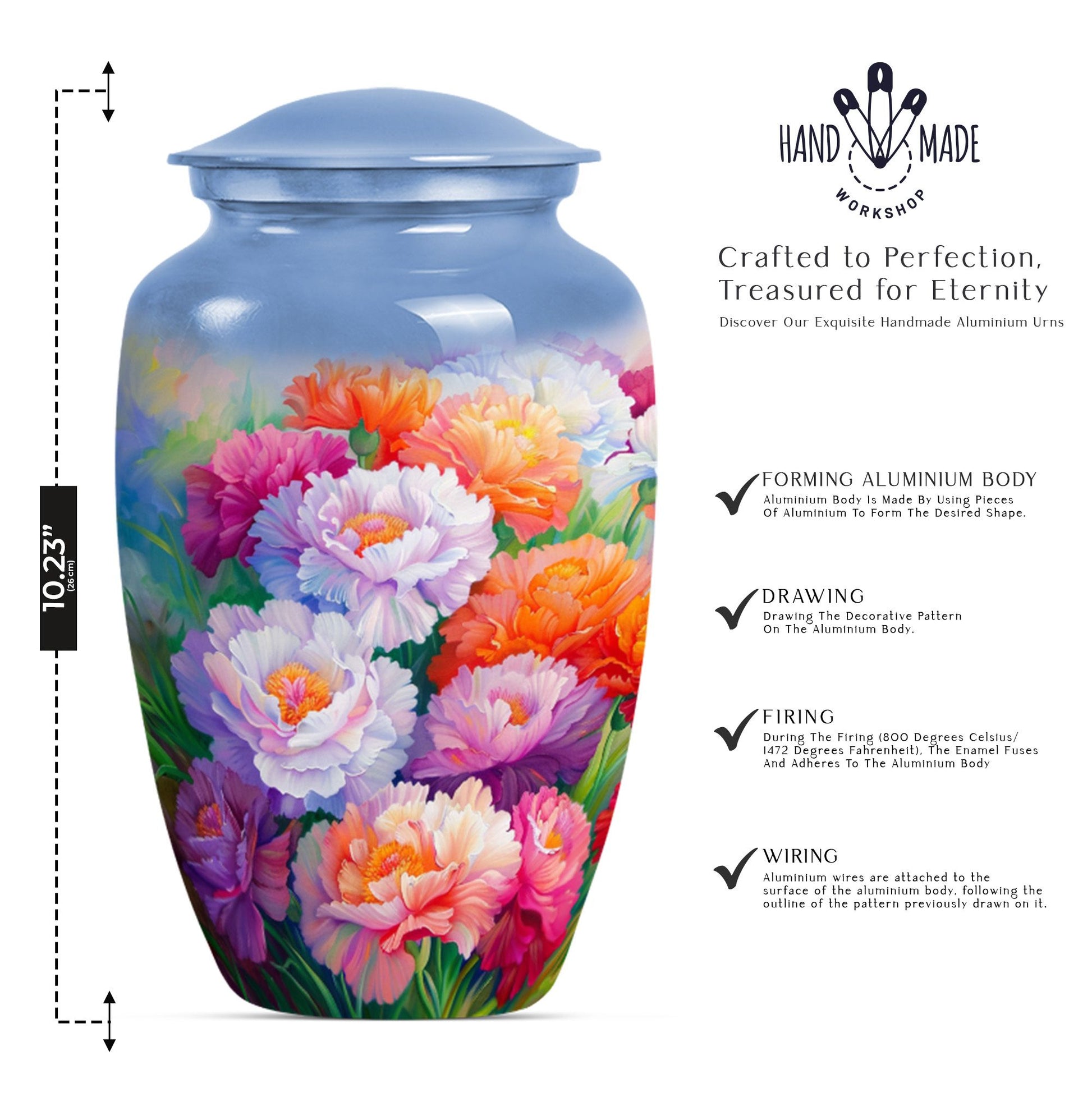 Flower Urn for mom's cremation ashes