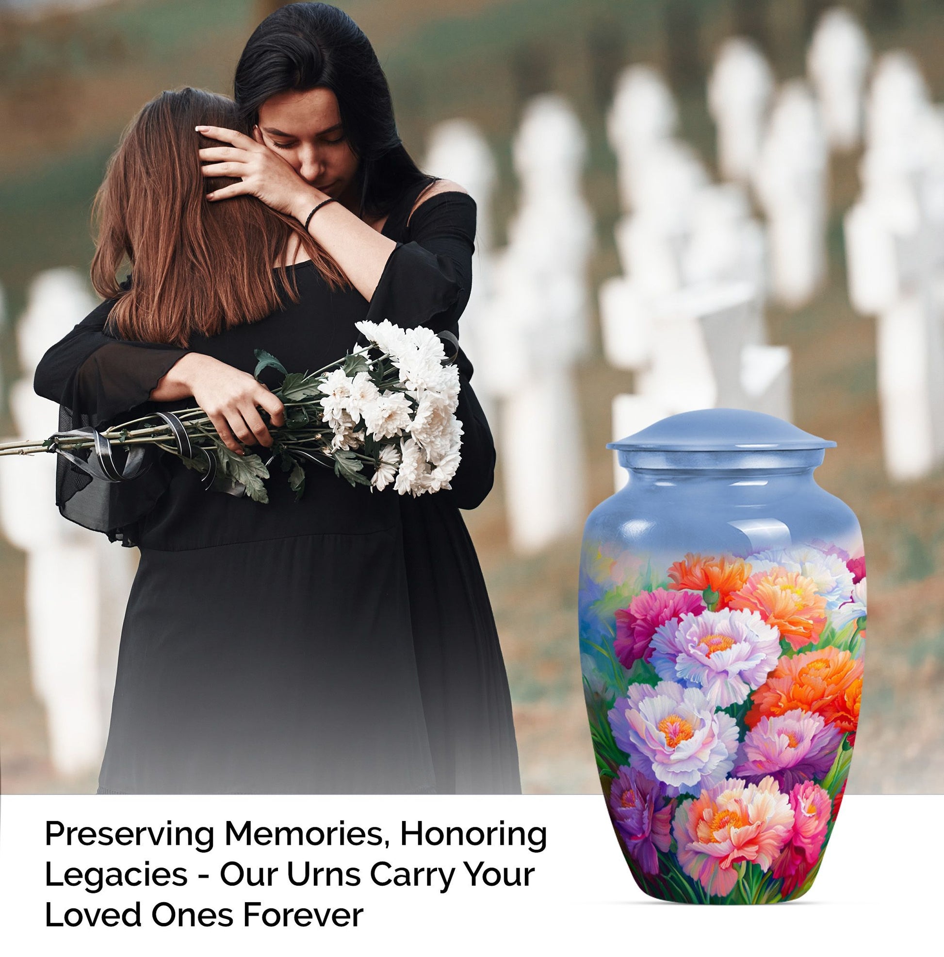 Flower Urn for mom's cremation ashes