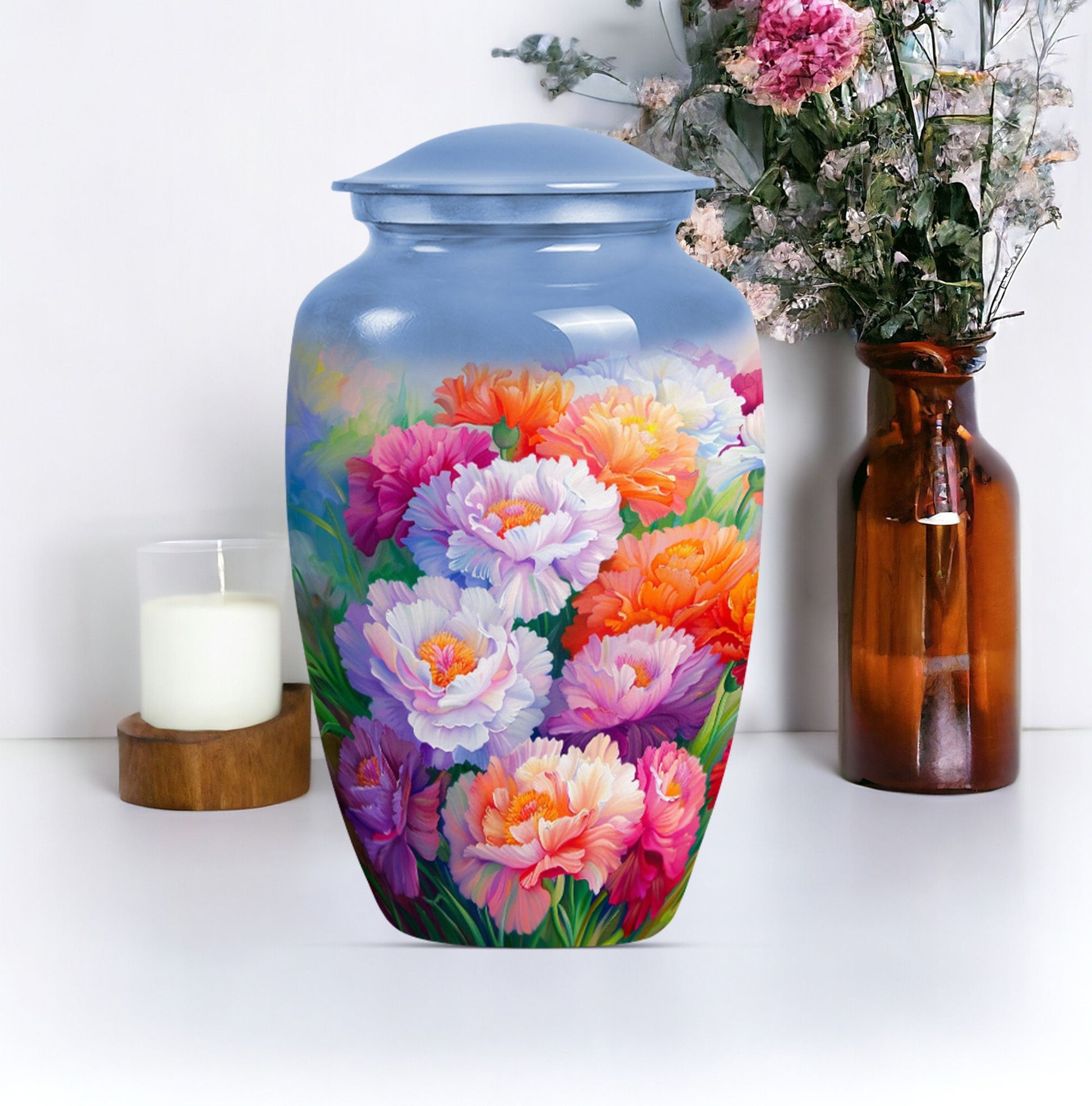 Flower Urn for mom's cremation ashes