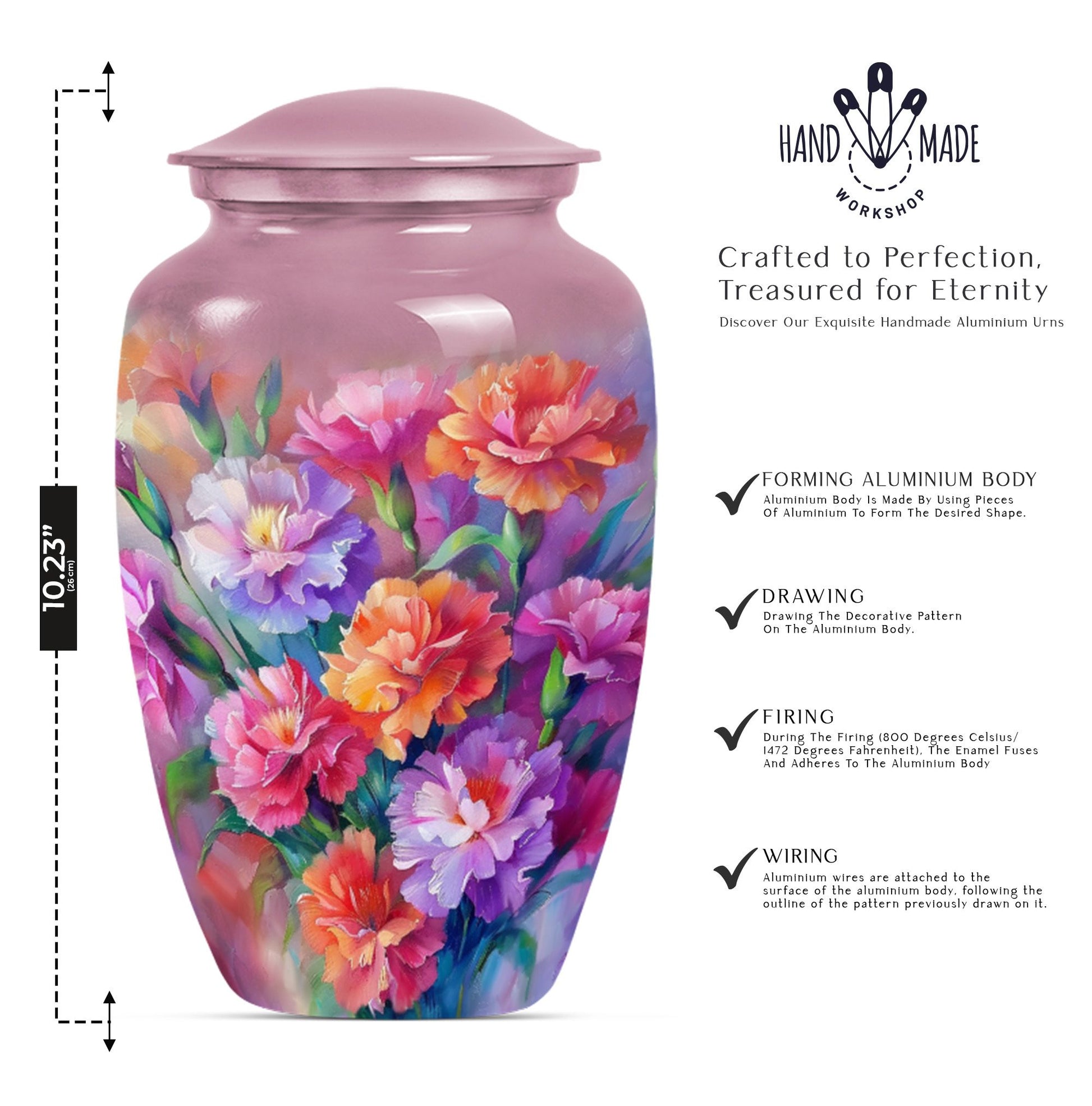 flower urn for adult ashes