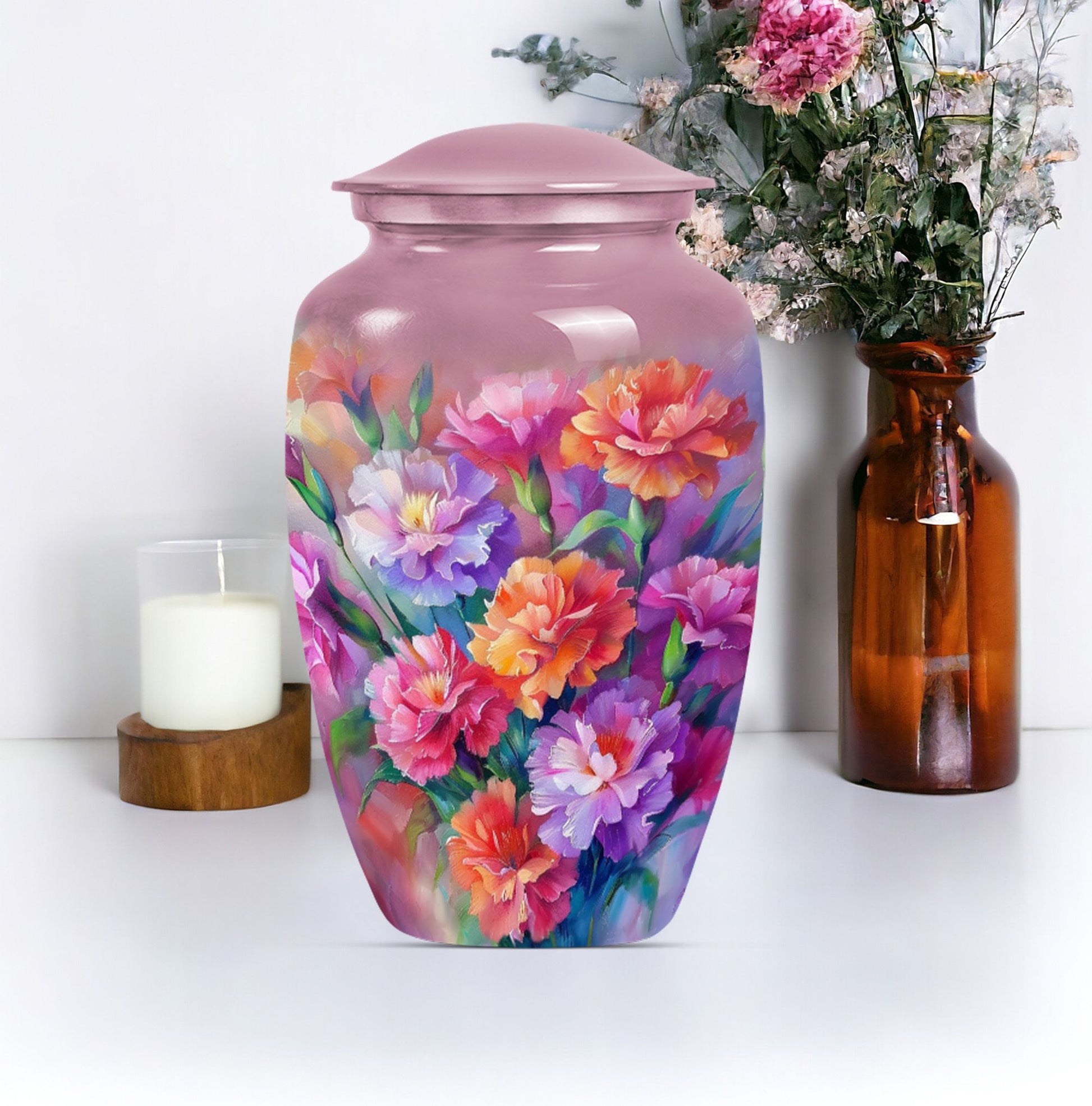 flower urn for adult ashes