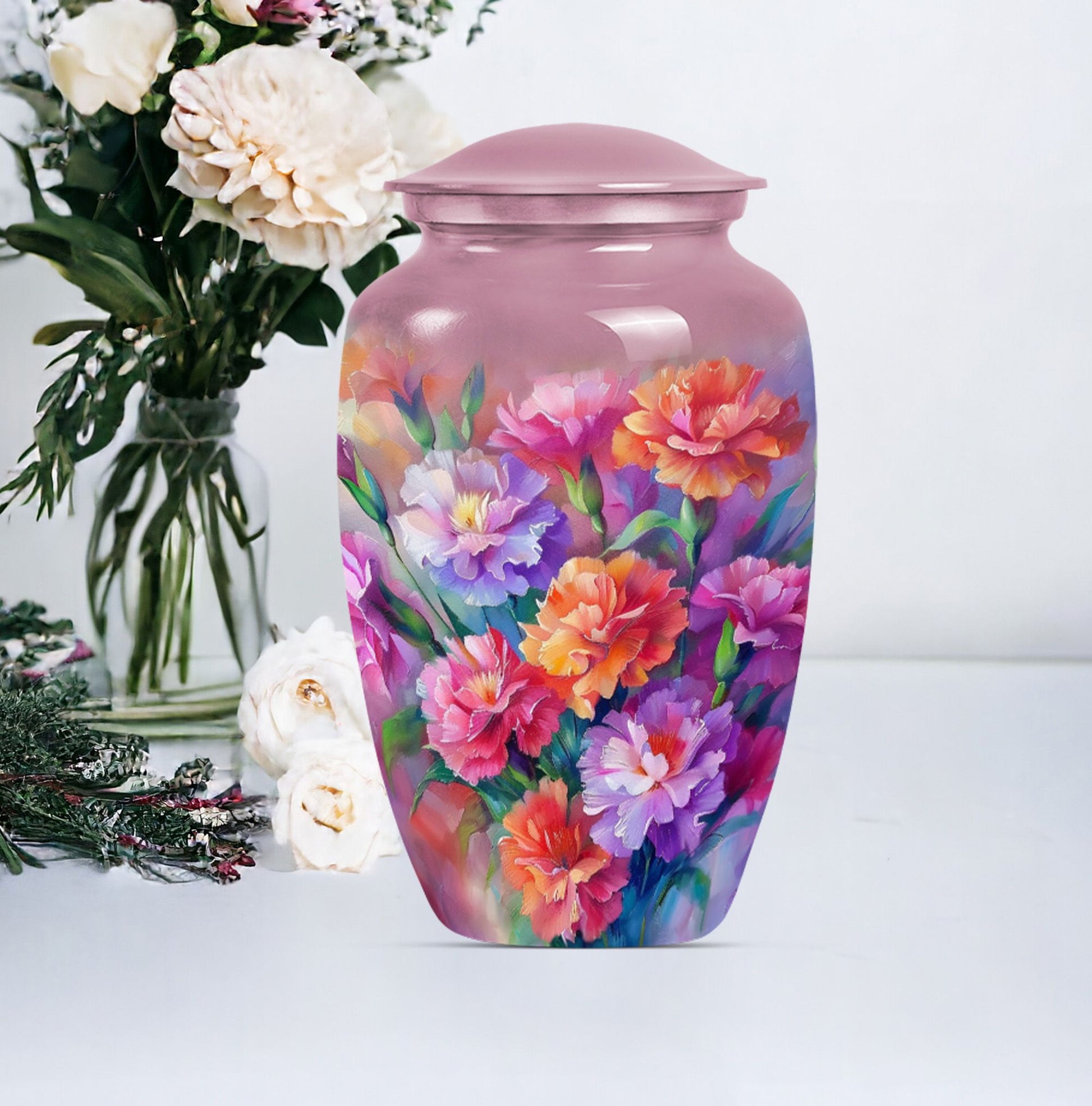 flower urn for adult ashes