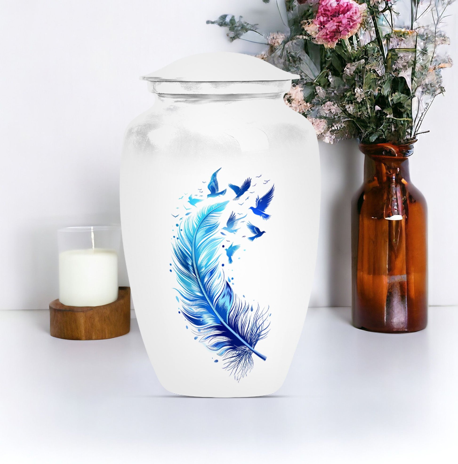 feather urn