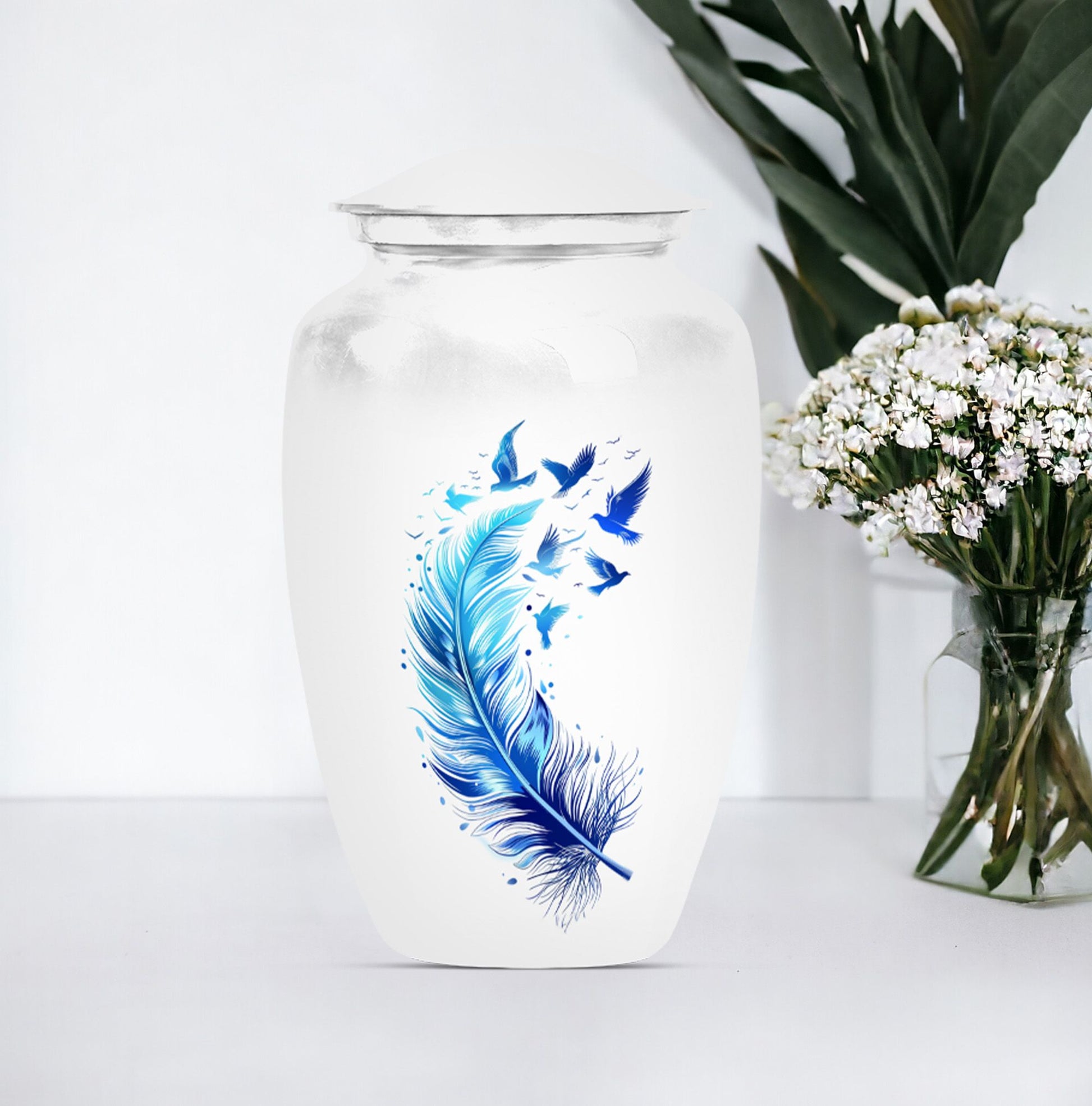 feather urn