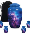 Galaxy Theme Large Urn With 4 Keepsake Urn
