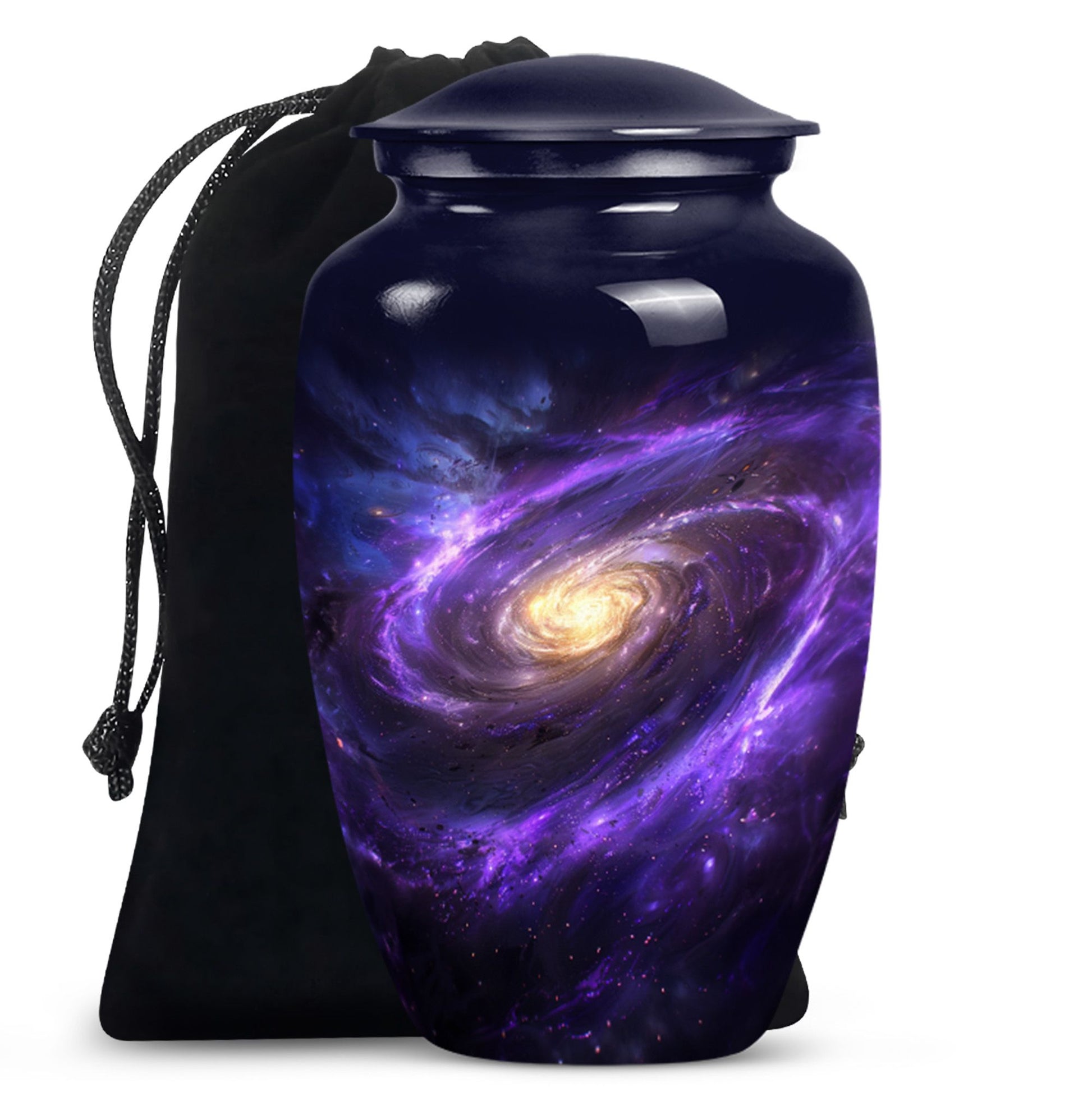 Classic 10-inch Galaxy Urn in Purple Meadow theme for ash