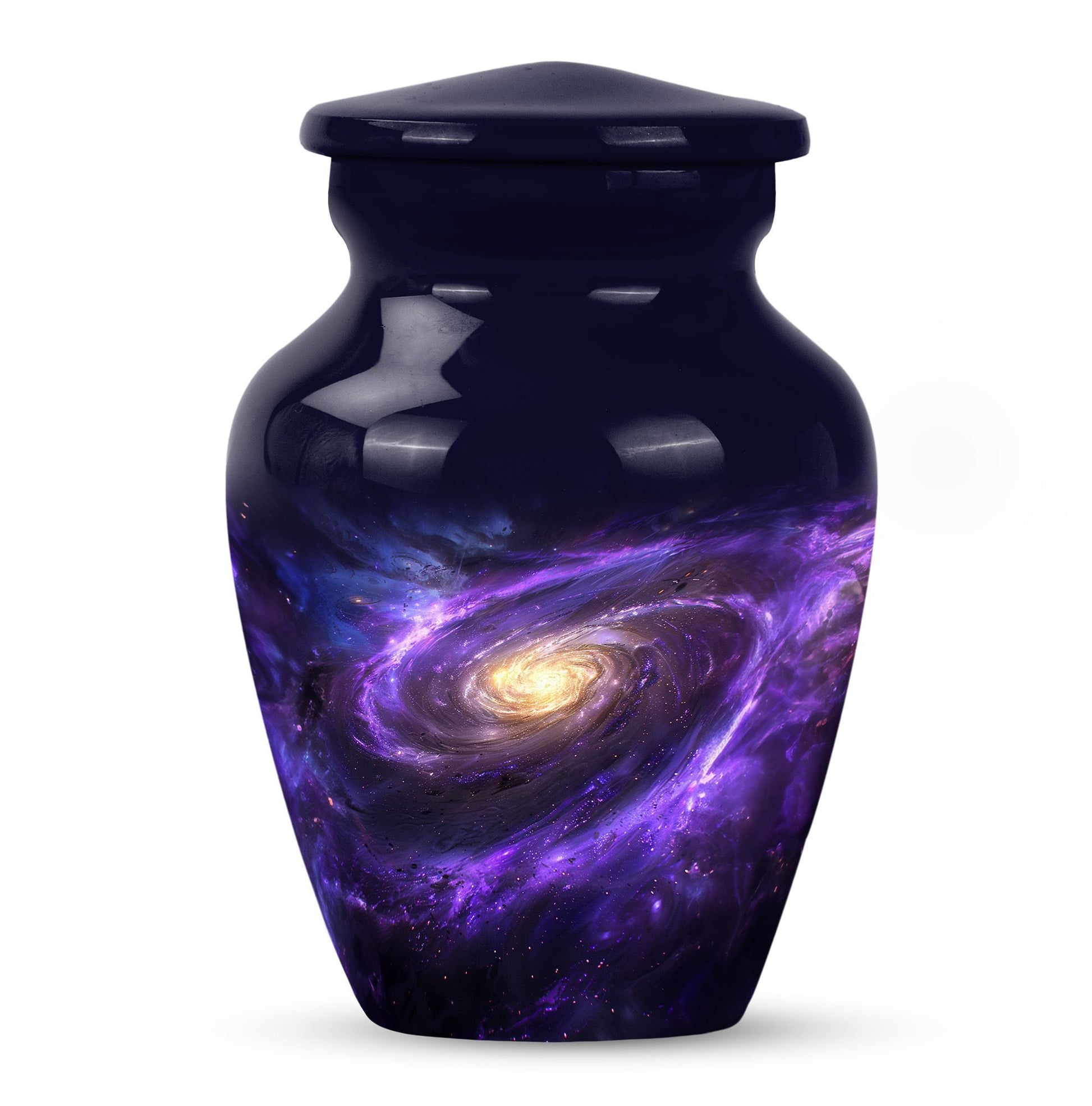 Classic 10-inch Galaxy Urn in Purple Meadow theme for ash