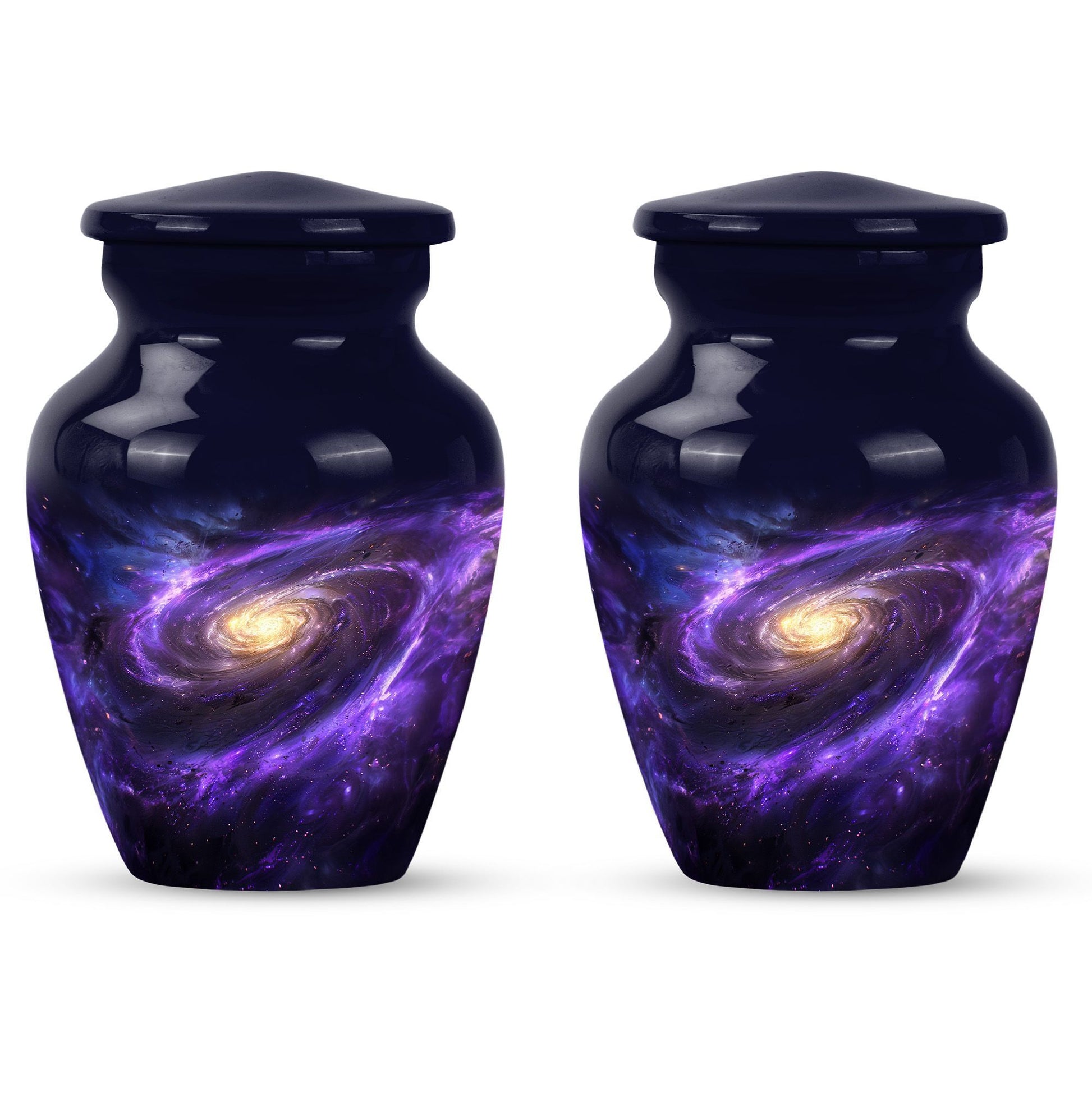 Classic 10-inch Galaxy Urn in Purple Meadow theme for ash