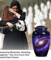 Classic 10-inch Galaxy Urn in Purple Meadow theme for ash