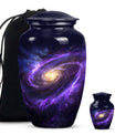 Classic 10-inch Galaxy Urn in Purple Meadow theme for ash