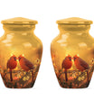 Classic 10-inch cardinal bird urn, designed for cremation.