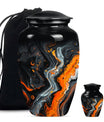 Abstract Theme Large Urn With 1 Keepsake Urn