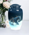 10-inch tiger urn, classic large burial urn for women.