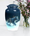 10-inch tiger urn, classic large burial urn for women.