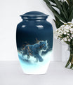 10-inch tiger urn, classic large burial urn for women.